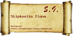 Stipkovits Ilona névjegykártya